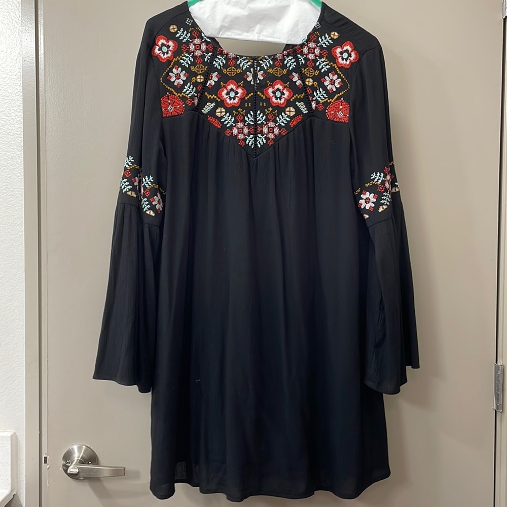 Francesca’s, black, size small, Bohemian dress